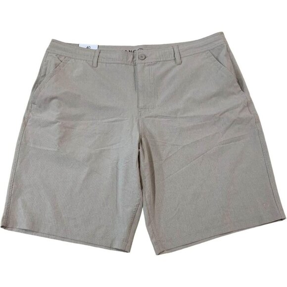 Hang Ten Hybrid Shorts Men’s Size 40 Waist Khaki Drawstring 4-Way Stretch - New - Picture 1 of 5